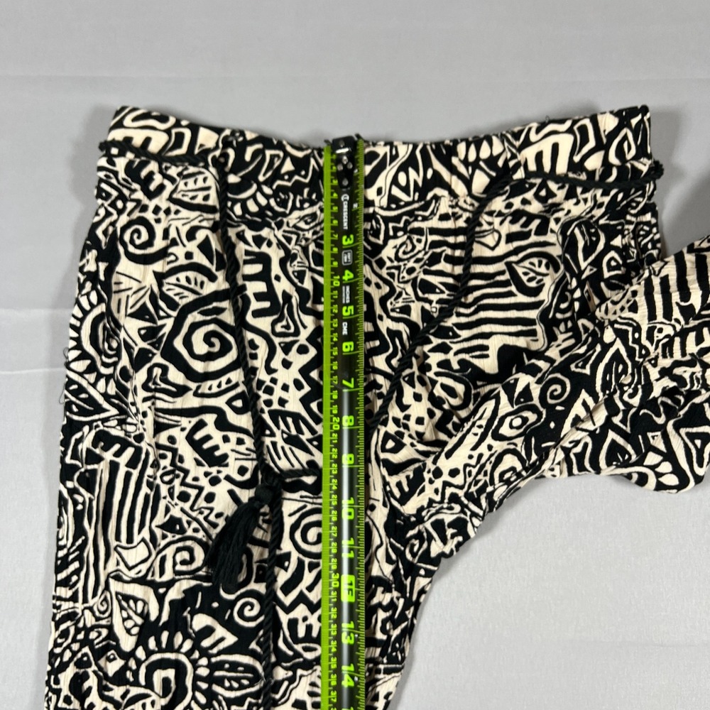 Sabrina Lauren Lounge Pants Women M Multicolor Abstract Print High Rise Wide Leg - Picture 5 of 9